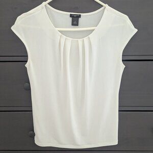 Ann Taylor Sleeveless Cream Ivory Blouse